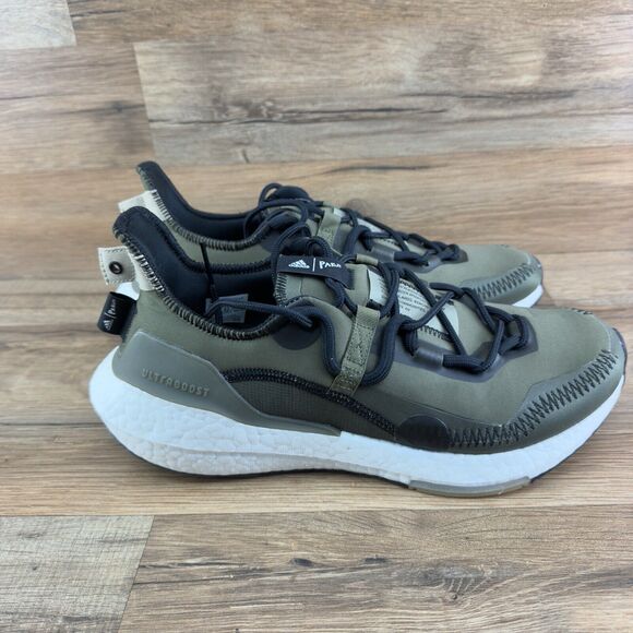 Adidas UltraBoost 21 x Parley Focus Olive Mens Size 8.5 Running Sneakers… main image 8